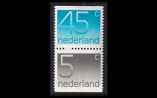 Alankomaat 1069-5DD ** Käyttösarja vihkopari (1976)