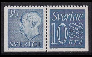 Ruotsi 490-430bEEu ** Gustaf-numero vihkopari (1962)