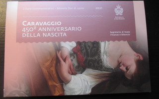 San Marino 2 euroa 2021 450 vuotta Caravaggion syntymästä